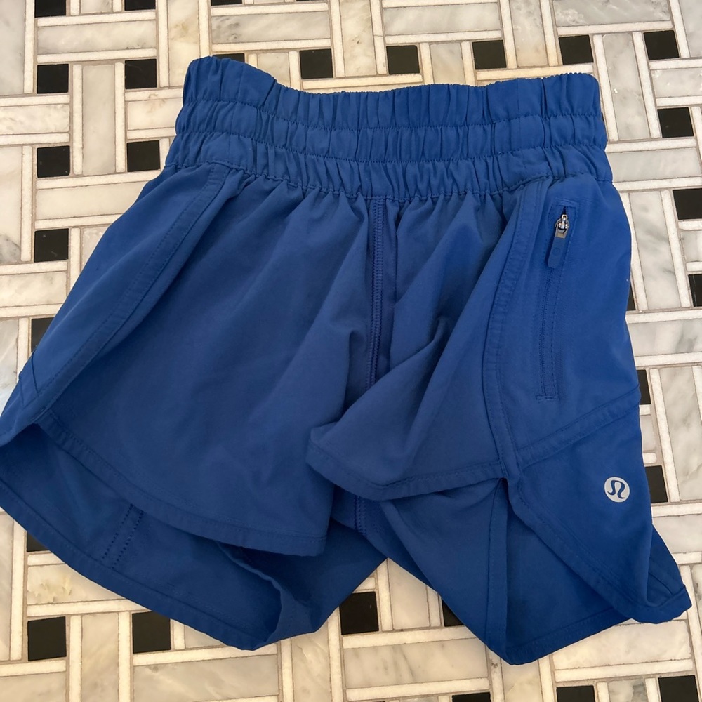 Blue lululemon size 0 shorts